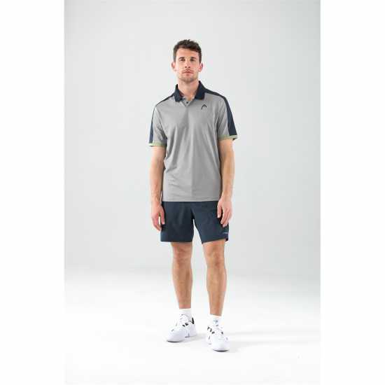 Head Блуза С Яка Padel Tech Polo Shirt Grey / Lime Мъжки ризи
