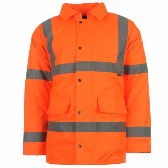 Работно облекло Dunlop Отражателна Мъжка Парка Hi Vis Parka Mens Оранжево Dunlop Отражателна Мъжка Парка Hi Vis Parka Mens Оранжево Работно облекло