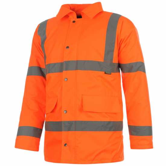 Работно облекло Dunlop Отражателна Мъжка Парка Hi Vis Parka Mens Оранжево Dunlop Отражателна Мъжка Парка Hi Vis Parka Mens Оранжево Работно облекло