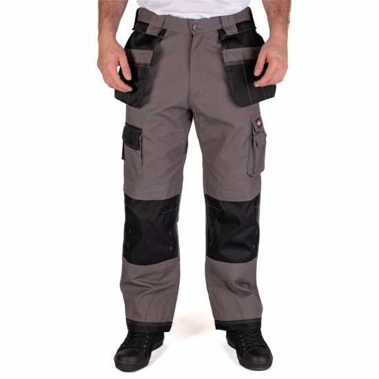 Lee Cooper Мъжки Панталони Workwear Holster Pocket Trouser Mens Grey Работни панталони