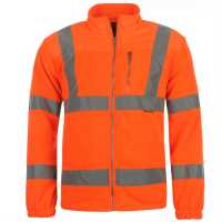 Мъжко Яке Полар Dunlop Hi Vis Fleece Jacket Mens Orange Мъжки полар