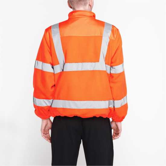 Dunlop Мъжко Яке Полар Hi Vis Fleece Jacket Mens Orange Мъжки полар
