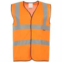 Dunlop Светлоотразителна Жилетка Hi Vis Vest Orange Мъжко облекло за едри хора