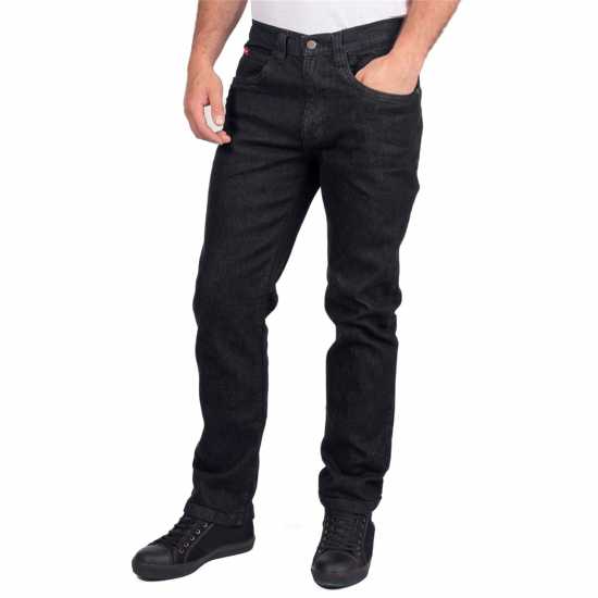 Lee Cooper Мъжки Панталони Stretch Denim Workwear Jean Trouser Mens Black Работни панталони