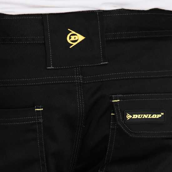 Dunlop Мъжки Къси Работни Панталони On Site Shorts Mens Black - Мъжки къси панталони
