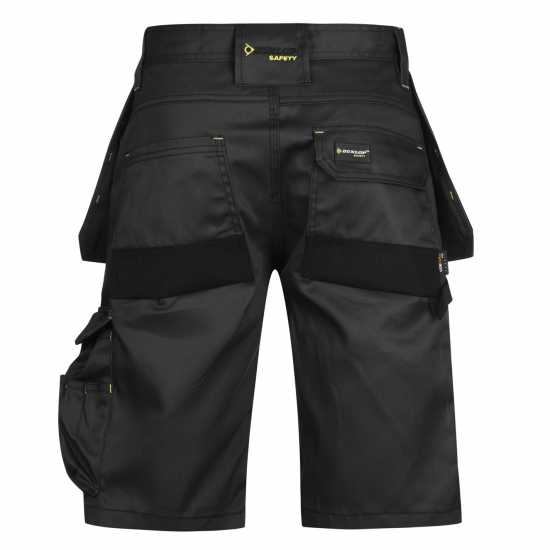 Dunlop Мъжки Къси Работни Панталони On Site Shorts Mens Charcoal Работни панталони