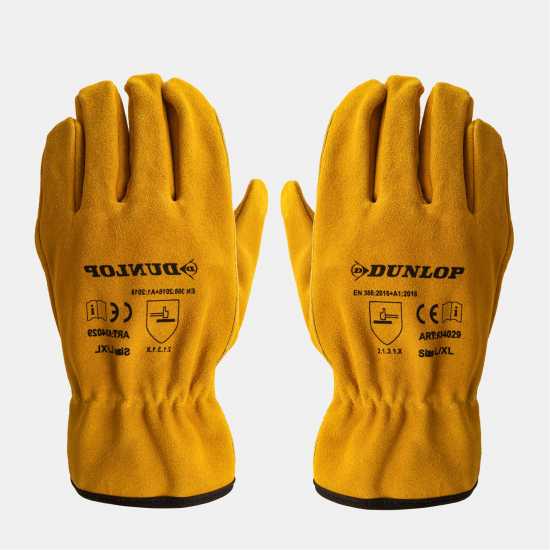 Dunlop Men's Leather Workwear Gloves  