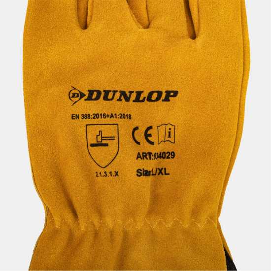 Dunlop Men's Leather Workwear Gloves  