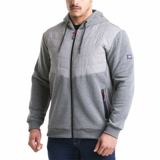 Lee Cooper Zip Through Hooded Quilted Sweat Jacket  Мъжки полар