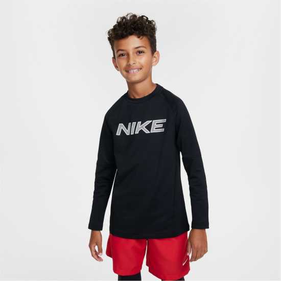 Детски тениски и фланелки Nike Pro Big Kids' (Boys') Dri-FIT Long-Sleeve Training Crewneck Top Nike Pro Big Kids' (Boys') Dri-FIT Long-Sleeve Training Crewneck Top Детски тениски и фланелки