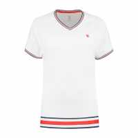 K Swiss Heritage Tee Ld99 White Дамски тениски и фланелки