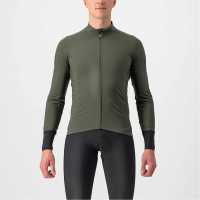 Castelli Flight Jersey Военен зелен Мъжки тениски с яка