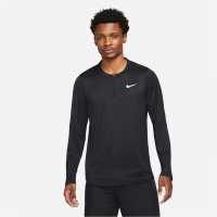 Nike Dri-FIT Advantage Men's Half-Zip Tennis Top Black/Black Мъжки ризи