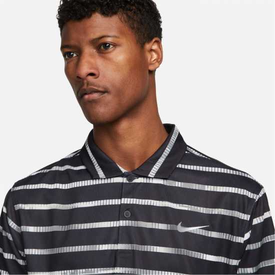Nike Мъжка Блуза С Яка Dri-Fit Polo Shirt Mens Black/White Мъжко облекло за едри хора