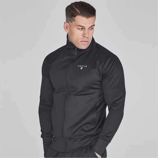 Мъжки дрехи за фитнес Мъжко Спортно Горнище Siksilk Tracksuit Top Mens Черно Мъжко Спортно Горнище Siksilk Tracksuit Top Mens Черно Мъжки дрехи за фитнес