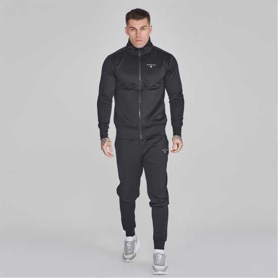 Мъжки дрехи за фитнес Мъжко Спортно Горнище Siksilk Tracksuit Top Mens Черно Мъжко Спортно Горнище Siksilk Tracksuit Top Mens Черно Мъжки дрехи за фитнес