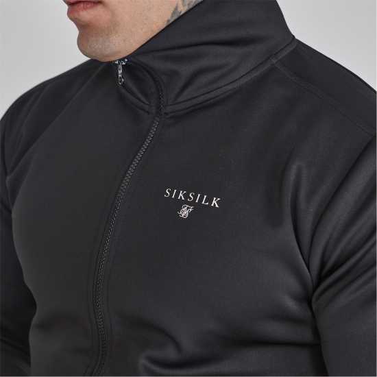 Мъжки дрехи за фитнес Мъжко Спортно Горнище Siksilk Tracksuit Top Mens Черно Мъжко Спортно Горнище Siksilk Tracksuit Top Mens Черно Мъжки дрехи за фитнес