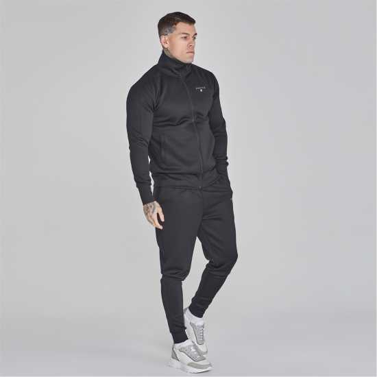 Мъжки дрехи за фитнес Мъжко Спортно Горнище Siksilk Tracksuit Top Mens Черно Мъжко Спортно Горнище Siksilk Tracksuit Top Mens Черно Мъжки дрехи за фитнес