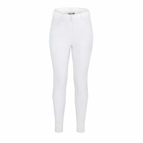 Requisite Competition Silicon Full Grip Breeches Бяло Дълги и къси бричове за езда