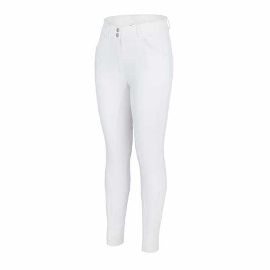 Requisite Competition Silicon Full Grip Breeches Бяло Дълги и къси бричове за езда