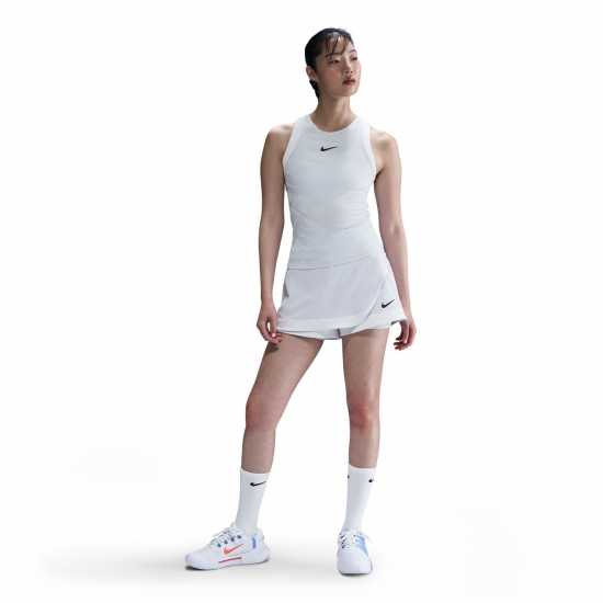 Nike Дамски Потник Oz Open Tank Top Womens ФБ Сиво/Бяло Бадминтон