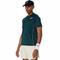 Asics Мъжка Риза Match Polo T-Shirt Mens Saxon Green 