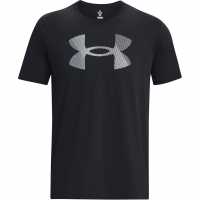 Дрехи за фитнес Under Armour Men's Big Logo Fill Cotton Short Sleeve Performance Gym Top Black Under Armour Men's Big Logo Fill Cotton Short Sleeve Performance Gym Top Black