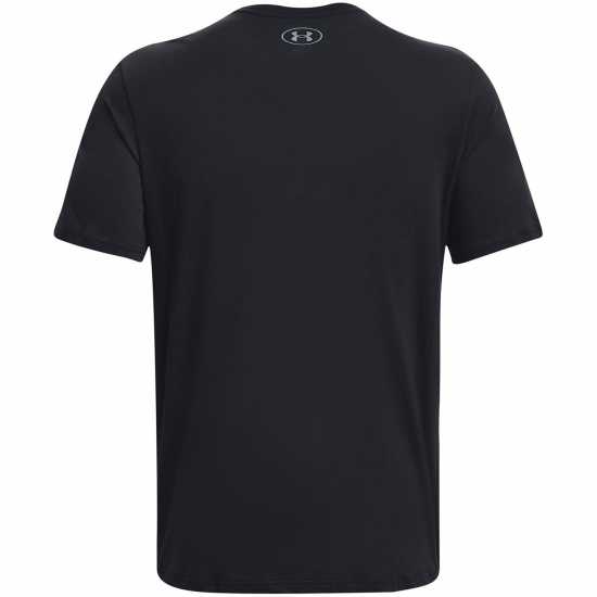 Under Armour Men's Big Logo Fill Cotton Short Sleeve Performance Gym Top Black 