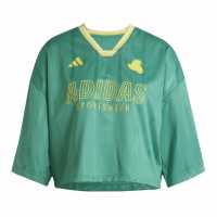 Adidas Women's Tiro Cropped T-Shirt Crop Top Green/Black Adidas Women's Tiro Cropped T-Shirt Crop Top Green/Black
