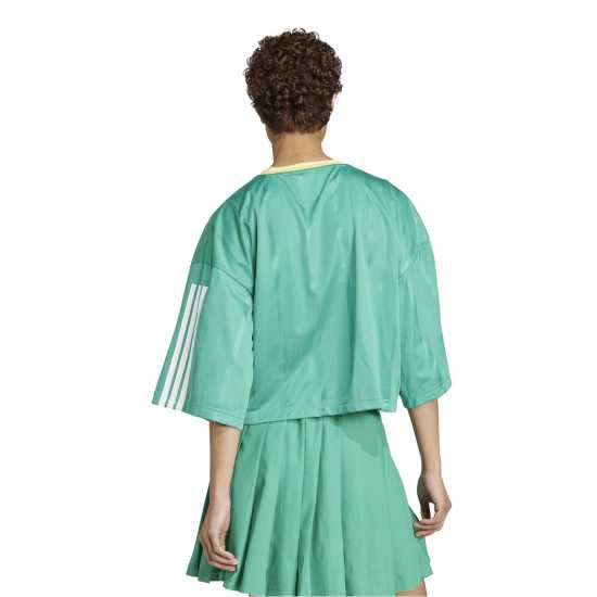 Adidas Women's Tiro Cropped T-Shirt Crop Top Green/Black Adidas Women's Tiro Cropped T-Shirt Crop Top Green/Black