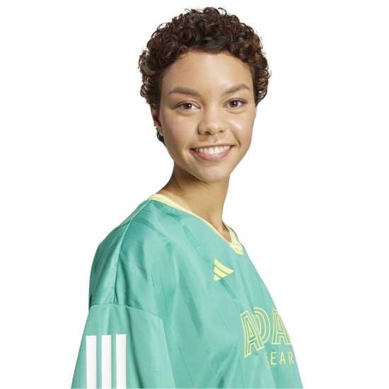 Adidas Women's Tiro Cropped T-Shirt Crop Top Green/Black Adidas Women's Tiro Cropped T-Shirt Crop Top Green/Black