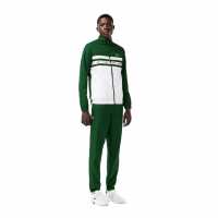 Lacoste Logo Stripe Tracksuit Зелено/Бяло Мъжки спортни екипи в две части