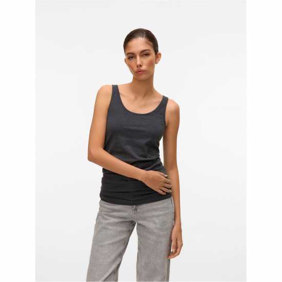 Vero Moda Women's Tank Vest Dk Grey Melange Vero Moda Women's Tank Vest Dk Grey Melange