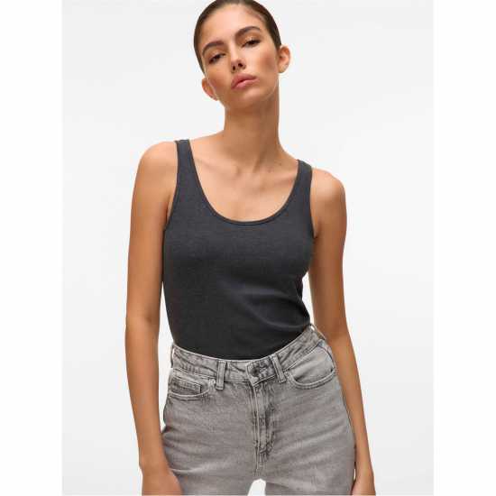 Vero Moda Women's Tank Vest Dk Grey Melange Vero Moda Women's Tank Vest Dk Grey Melange