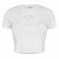 Jack Wills Cropped Baby Tee Ladies Бяло Jack Wills Cropped Baby Tee Ladies Бяло