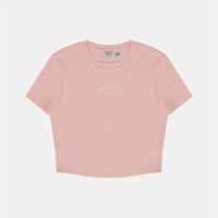 Jack Wills Cropped Baby Tee Ladies Pink Jack Wills Cropped Baby Tee Ladies Pink