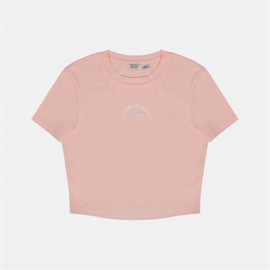 Jack Wills Cropped Baby Tee Ladies Pink 