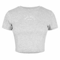 Jack Wills Cropped Baby Tee Ladies Сив марл Jack Wills Cropped Baby Tee Ladies Сив марл