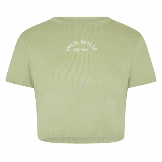 Jack Wills Cropped Baby Tee Ladies Писташка 