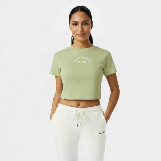 Jack Wills Cropped Baby Tee Ladies Писташка 