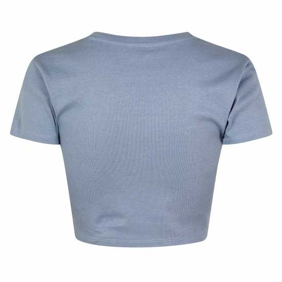 Jack Wills Cropped Baby Tee Ladies Синьо лилаво Jack Wills Cropped Baby Tee Ladies Синьо лилаво