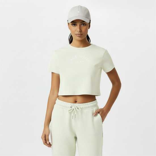 Jack Wills Cropped Baby Tee Ladies Морско стъкло 
