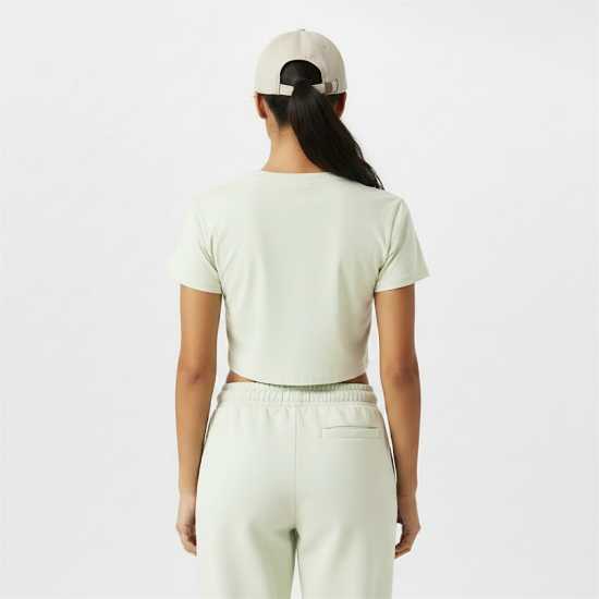 Jack Wills Cropped Baby Tee Ladies Морско стъкло 