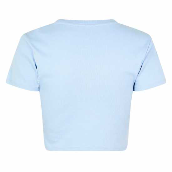 Jack Wills Cropped Baby Tee Ladies Меко синьо Jack Wills Cropped Baby Tee Ladies Меко синьо