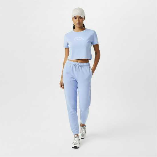 Jack Wills Cropped Baby Tee Ladies Меко синьо Jack Wills Cropped Baby Tee Ladies Меко синьо