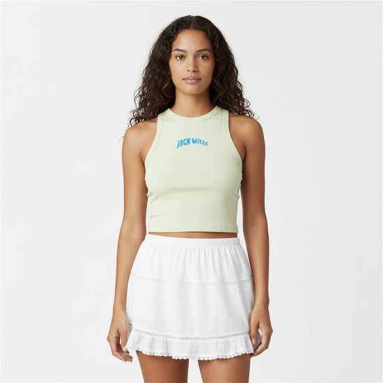 Jack Wills Women's Jw Graphic Racerback Vest Морско стъкло Jack Wills Women's Jw Graphic Racerback Vest Морско стъкло