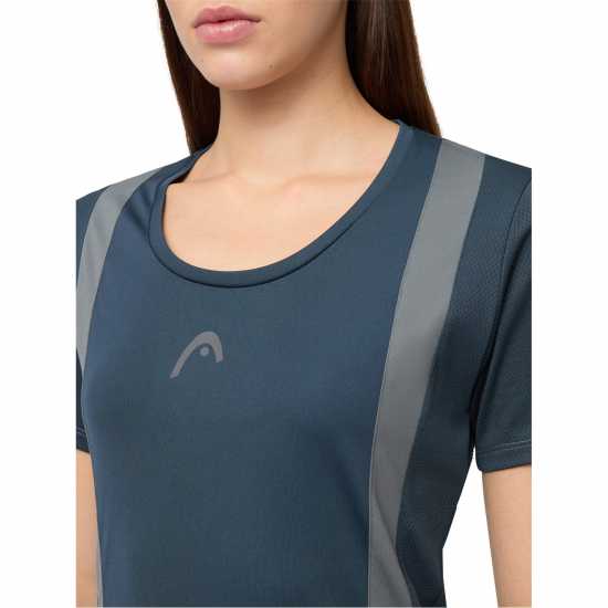 Head Club 25 Tech T-Shirt Women Морска синьо Бадминтон