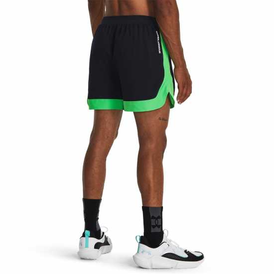 Under Armour Мъжки Шорти Baseline 5 Shorts Mens Black/Green Мъжко облекло за едри хора