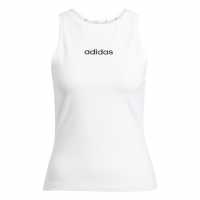 Adidas Дамски Потник Essentials Linear Slim Cotton Tank Top Womens Бяло 