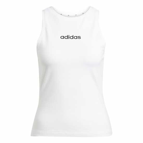 Adidas Дамски Потник Essentials Linear Slim Cotton Tank Top Womens Бяло 